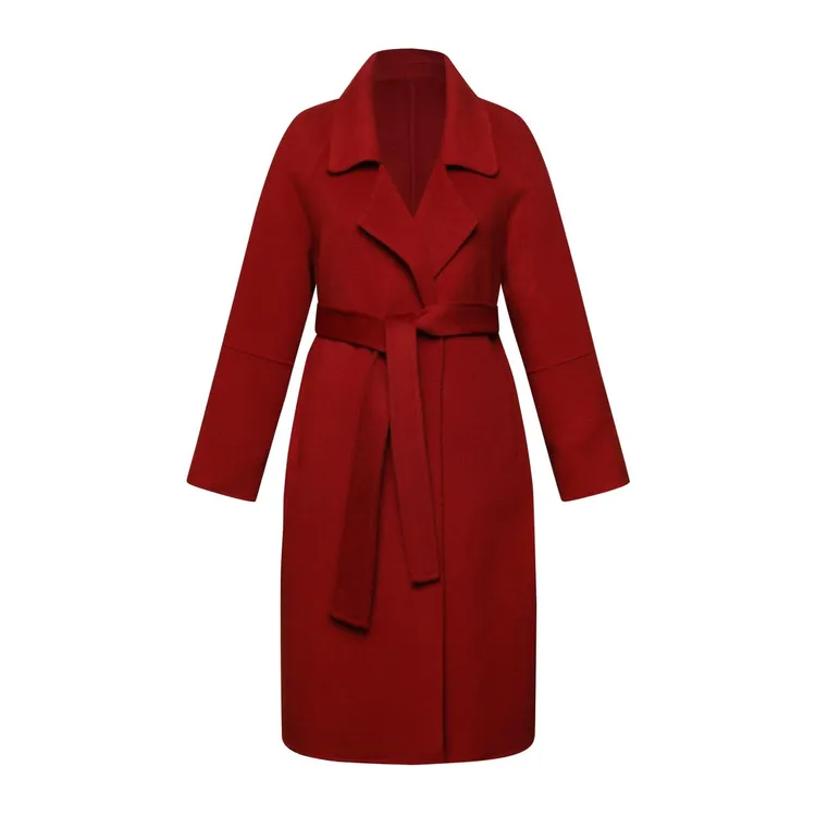 西西里 羊毛大衣2025秋冬新款中长款宽松高级感羊毛外套