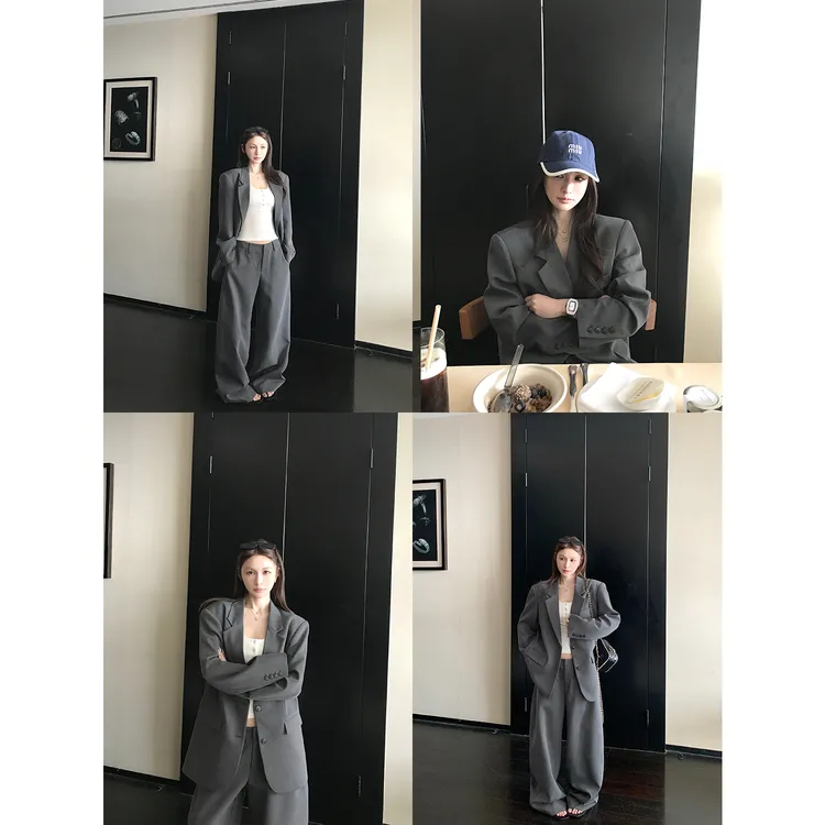 高智顶配BOSS穿搭 松弛通勤自由感密码 职场新星精纺平纹西装套装