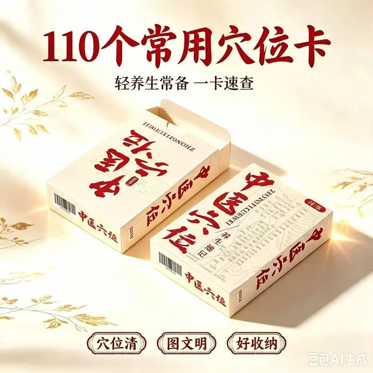【升级版】55张110个常用中医穴位节日卡片入门学习传统知识L3商品图