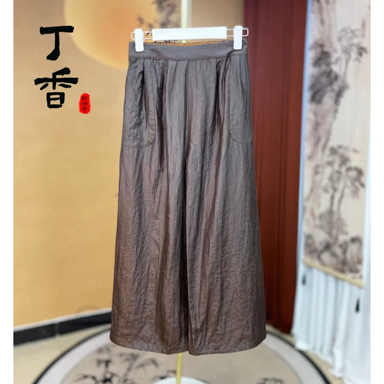 556（油缎龟-香云纱高端定制时尚百搭潮流裤子