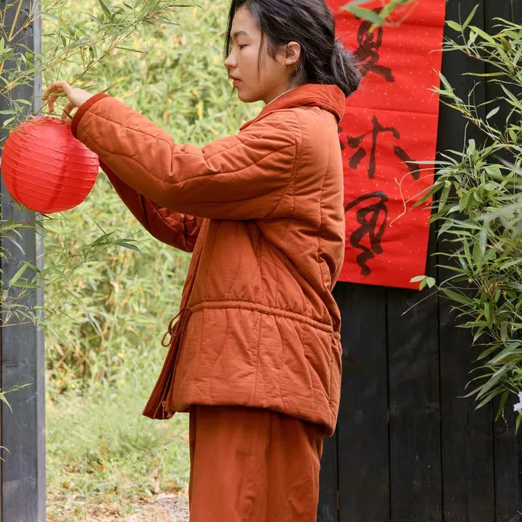 朵朵可可·252-027睡衣女秋冬收腰系带加绒家居套装