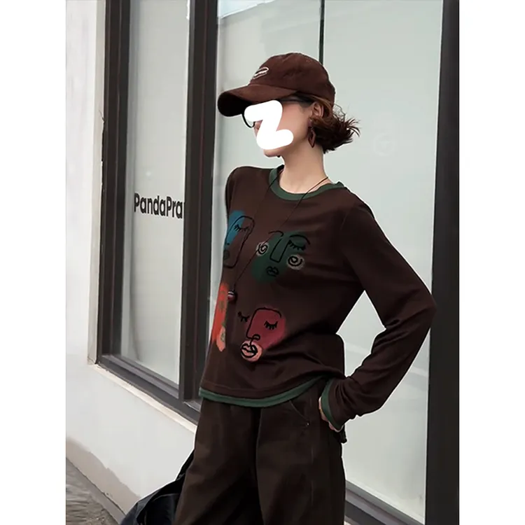欧货独特漂亮t恤女春秋季2025新款设计感高端洋气潮时髦上衣ins潮