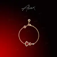 AIAX 925银 镀K金 轻奢气质时尚百搭经典小裙子镂空手链TSS7298