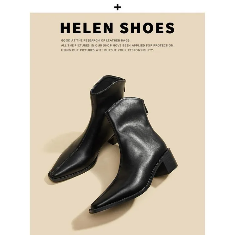 【cufk官方正品】2025早秋新款女靴子正品切尔西尖头短靴初秋爆款