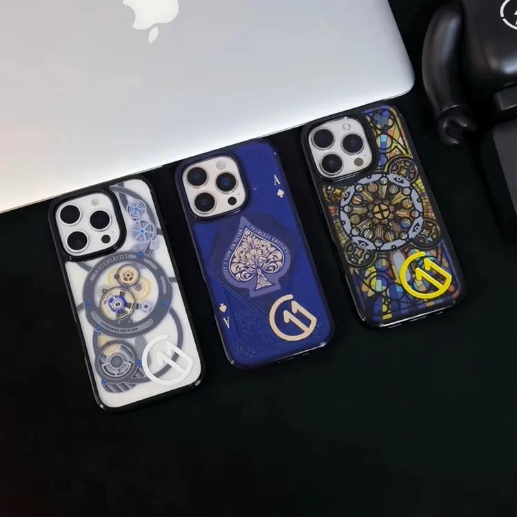 磁吸立体浮雕黑桃A新款适用苹果16Promax/17手机壳iPhone15pm创意