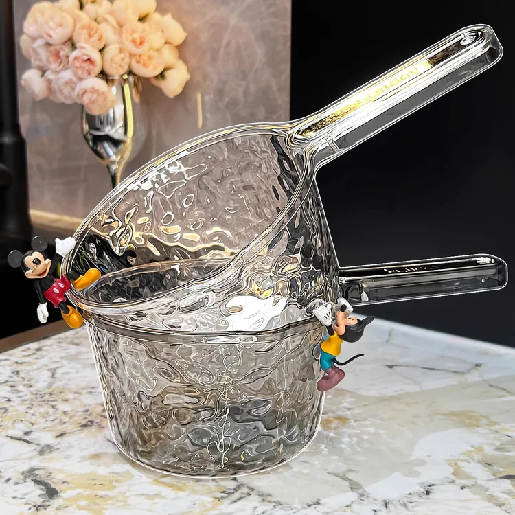 加厚长柄塑料水瓢水勺家用厨房塑料加厚舀水瓢加深透明长柄舀子