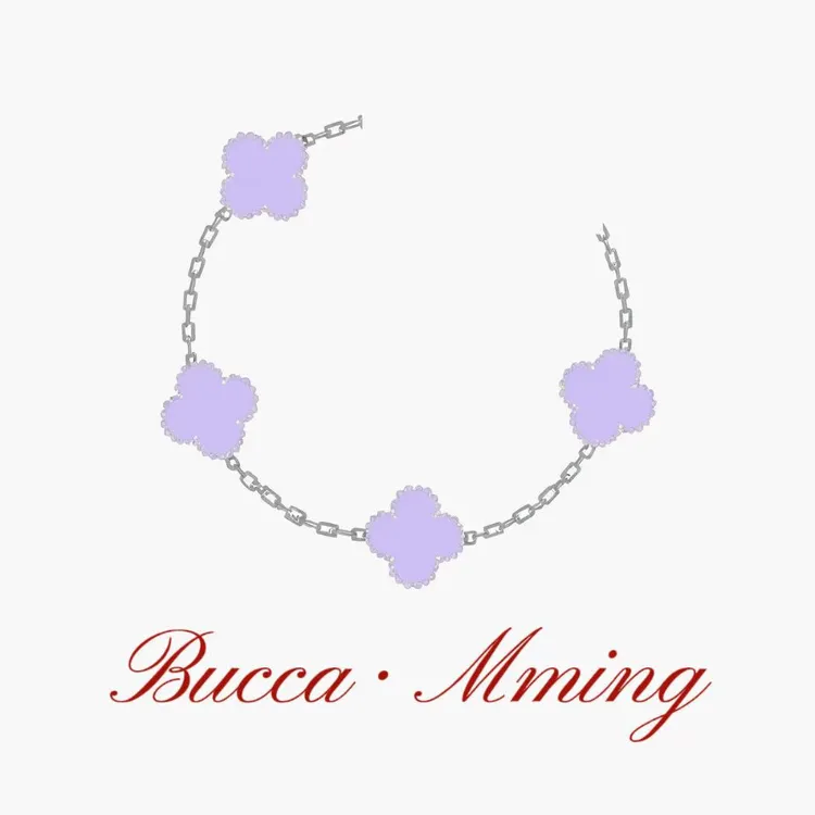 合金手链 Mming小众花花手链k白色轻奢时尚百搭