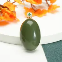 【小北好物】18K金和田玉吊坠约20*30mm【多样性发一件】2QH02X1485