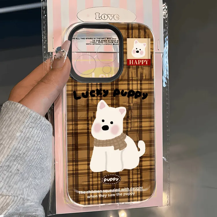 围巾西高地适用苹果16PROMAX手机壳iPhone15趣味14全包13软壳12潮