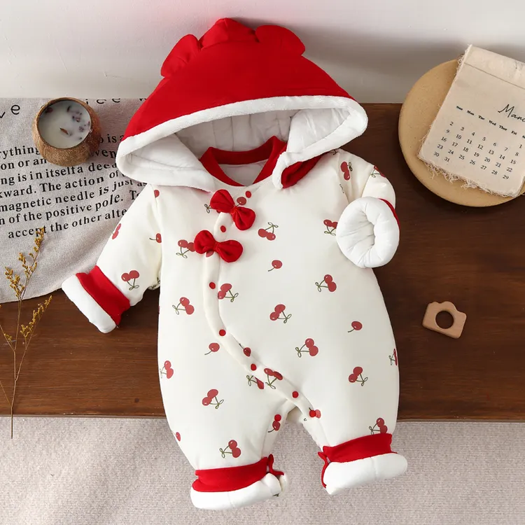 宝宝衣服冬款加厚棉服宝宝过年拜年服婴幼儿新年装可爱夹棉外出服