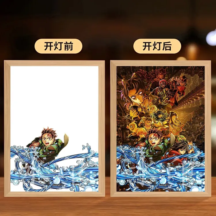 【鬼灭之刃】灯光画周边装饰吾妻善逸宿舍摆台小夜灯房间生日送礼物