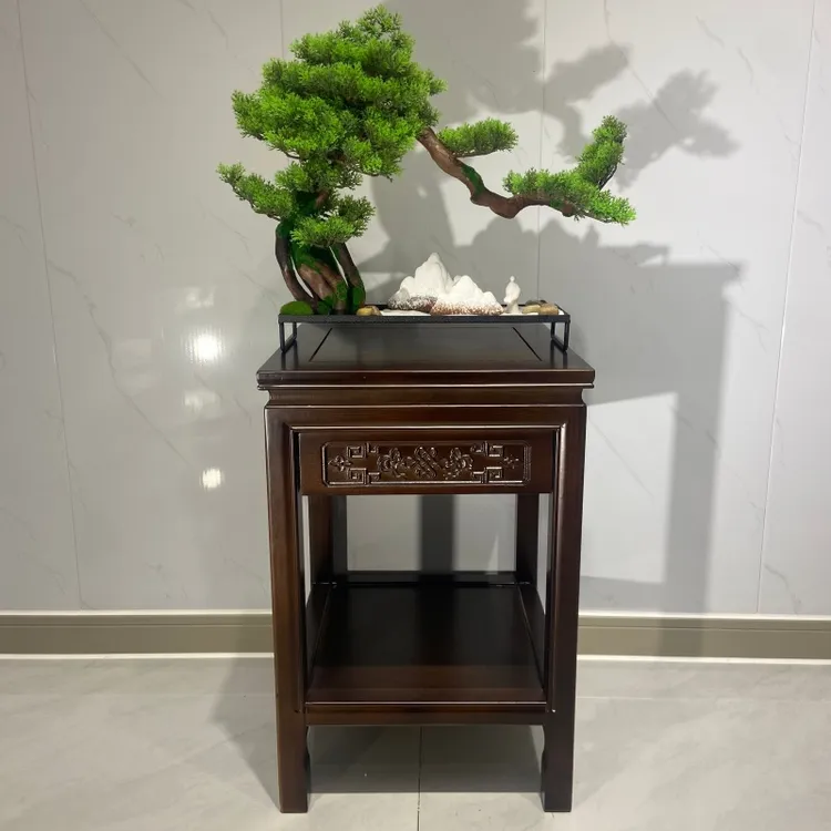 中国结实木花架鱼缸架方几盆景架客厅小茶几桌子沙发侧边角几边桌