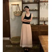 DHOFFICIAL大花【浪漫满屋】真两件天丝法式甜美韩系显瘦女装连衣裙