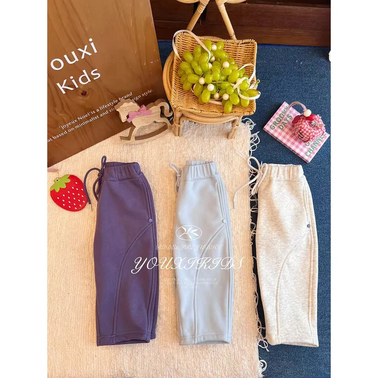 现飞飞家弯刀裤秋款新女童时尚加厚洋气百搭保暖休闲弯刀裤FF2984