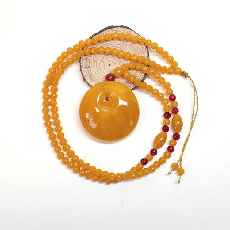 W131精工打磨 时尚百搭公主扣项链毛衣链 珠链6mm