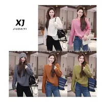 玖黛衣【编织限定】新款休闲百搭休闲显瘦秋冬针织羊毛衫 XSJ45173