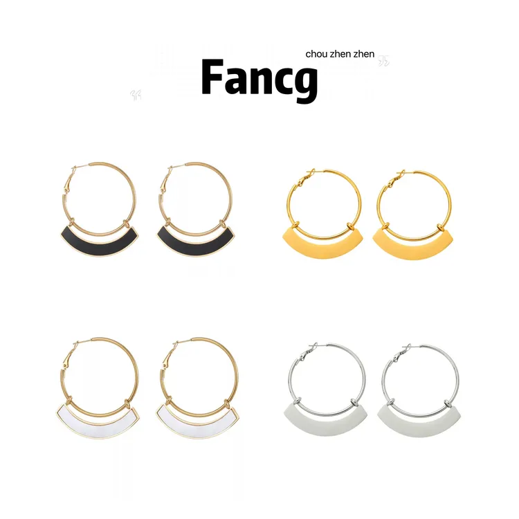 铜合金耳饰 【交错时空 五戴款耳圈】小众设计感个性气质百搭耳饰