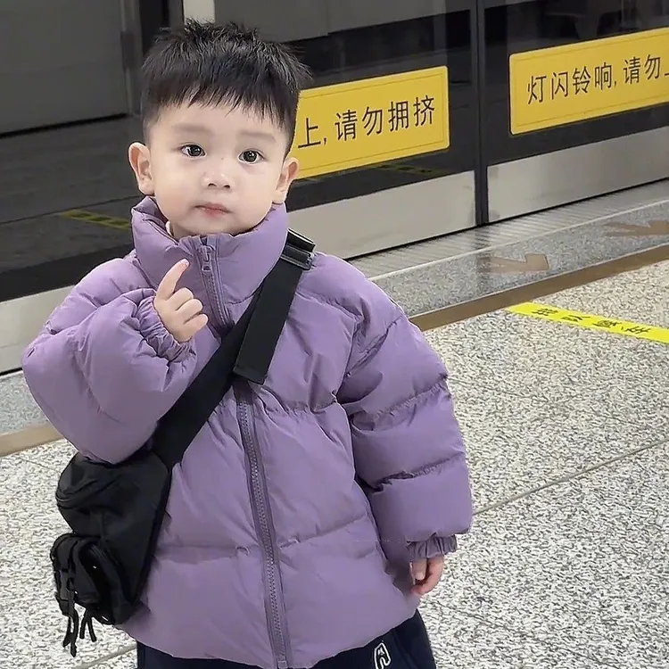 韩国童装男女童冬装棉服2025新款洋气痞帅面包服男女宝短款外套