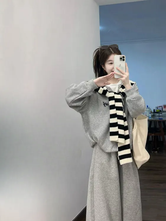 慵懒风时尚百搭休闲运动套装休闲韩版外搭秋季开衫