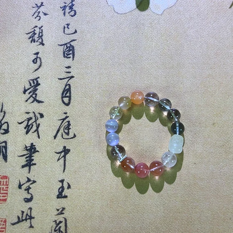 非金属仿水晶手链 五行水晶手串