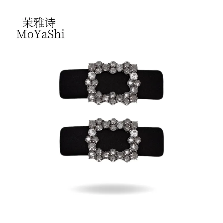 韩系银灰色绒面赫本风碎发掰掰夹MY556