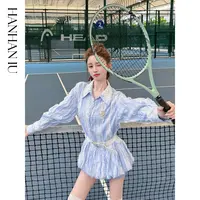 韩韩IU【甜蜜浪潮】时尚精致千金风设计感显瘦修身蕾丝衬衫半裙套装