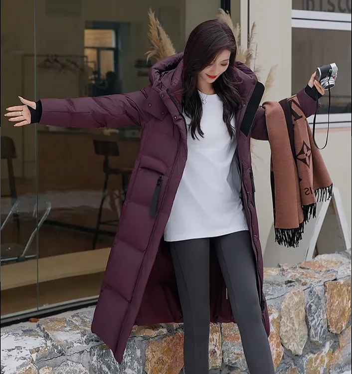 蝶梦菲品牌高端羽绒服2025年冬季新款长款过膝加厚外套高品质女装