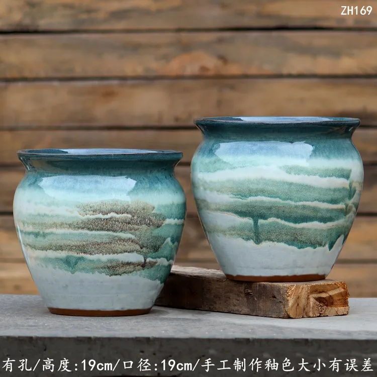 大口径透气粗陶花盆家用三角梅兰花君子兰等绿植盆栽适用ZH169