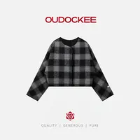 OUDOCKEE 鸥鸥【绵羊毛】黑加白 简约宽松版型慵懒风休闲 DACE852T