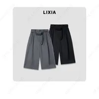 LIXIA【极简风华】通勤极简时尚七分直筒西裤-D6893