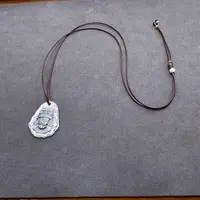 吊坠足银布 1621-足银扎基吊坠带绳24*33mm19.5g