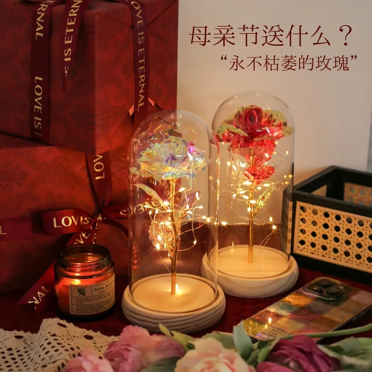 母亲节礼物送女神妈妈生日女友妇女的实用高级感永生玫瑰生日礼物