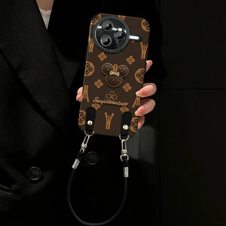 汇客凡品【红米K80Pro】轻奢皮质荔枝纹ins创意防摔手机壳