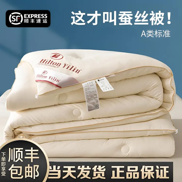 蚕丝被高端正品100%出口单双人空调被秋冬被芯加厚冬被子春秋棉被