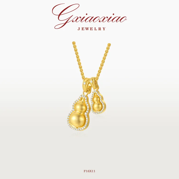 G XIAOXIAO 【福禄连连】镀K金百搭金色气质小众项链 F16X11