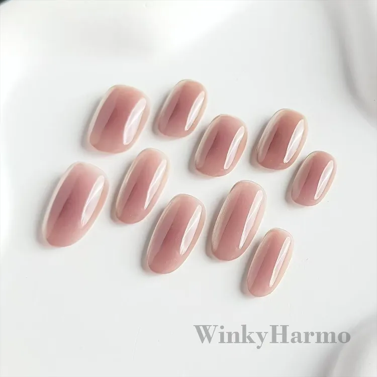 秘色夜藤 温涵 预售 哇擦么 新甲型 此度 短椭圆手工穿戴甲10片