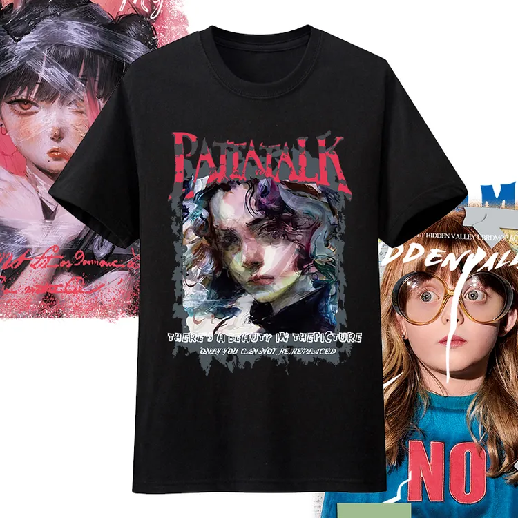 卡通动漫原创潮牌印花复古美式休闲宽松短袖T恤男女情侣上衣男