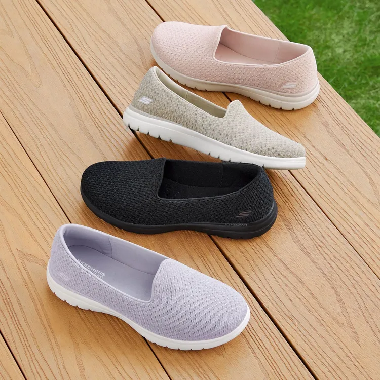 SKECHERS/斯凯奇女款2025夏季浅口透气单鞋舒适轻便休闲鞋136408