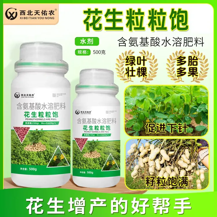 花生膨壮粒粒饱绿叶壮棵花生膨大籽粒饱满提高产量增产专用叶面肥