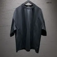 V-RO16F115黑白双色澳棉280g丝光长绒棉夏季圆领针织短袖
