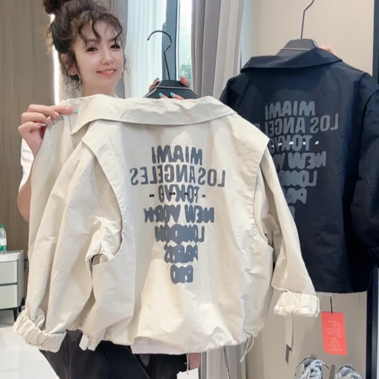 儿童秋季新款中大童夹克外套宽松韩版休闲时尚洋气