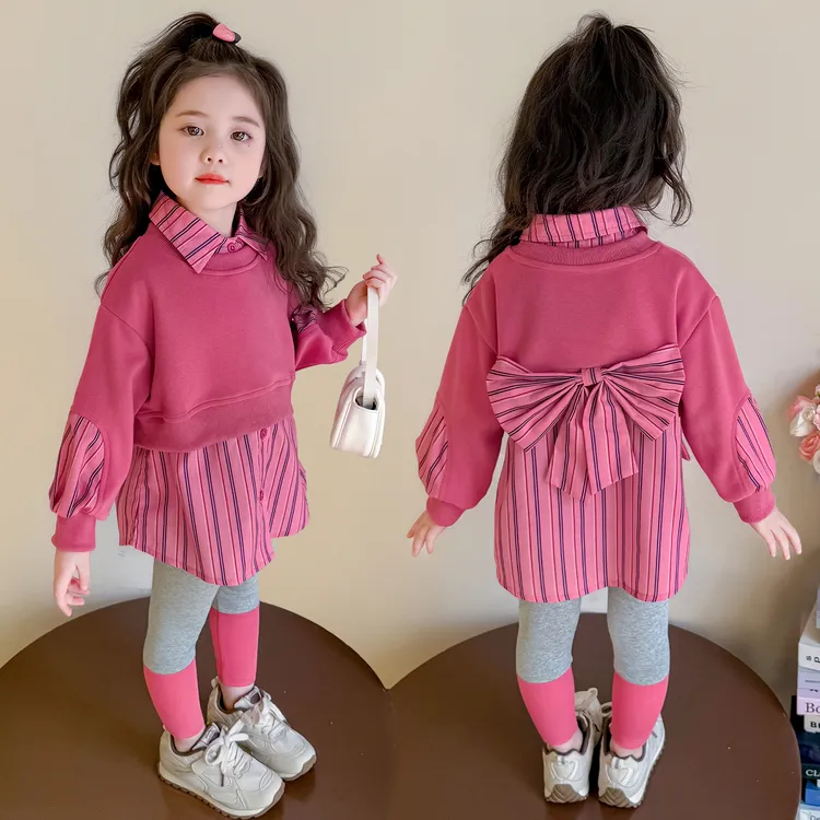 女童秋装套装2025新款4-6岁幼儿园潮款小童女宝春秋季洋气两件套