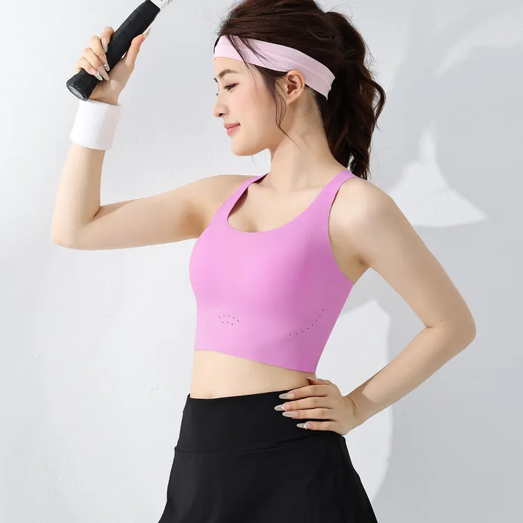 妙欧琳健身跑步瑜伽服无痕运动内衣聚拢强压透气速干显瘦运动内衣