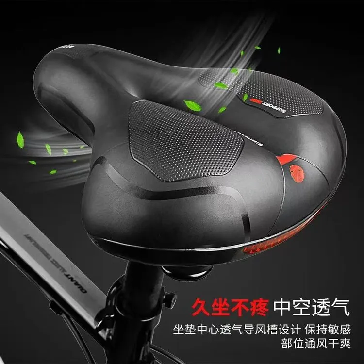 【啥车都能用】自行车坐垫加大加厚双轨夹管通用减震屁垫骑行装备