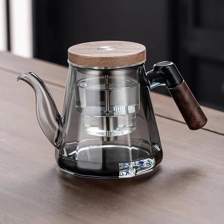 2025新款加厚玻璃泡茶壶全玻璃内胆飘逸杯家用茶水分离功夫茶具