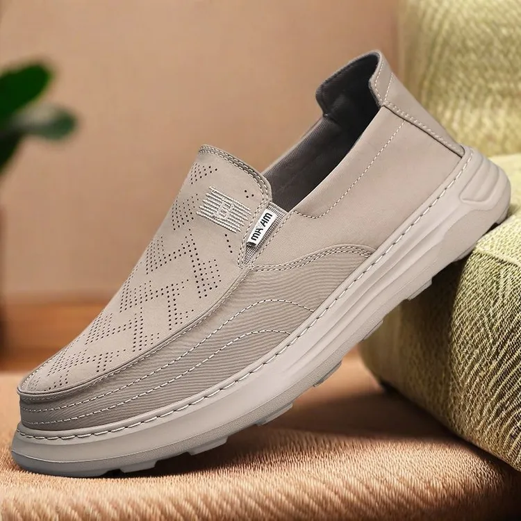 休闲男鞋冰丝透气防滑软底一脚蹬开车鞋百搭鞋子男款夏季
