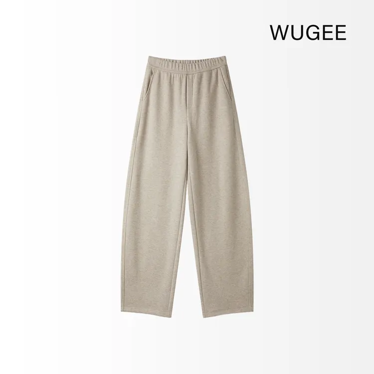 【WUGEE】云朵裤0压感高腰松紧腰镰刀裤窄版加厚香蕉裤垂感百搭长裤