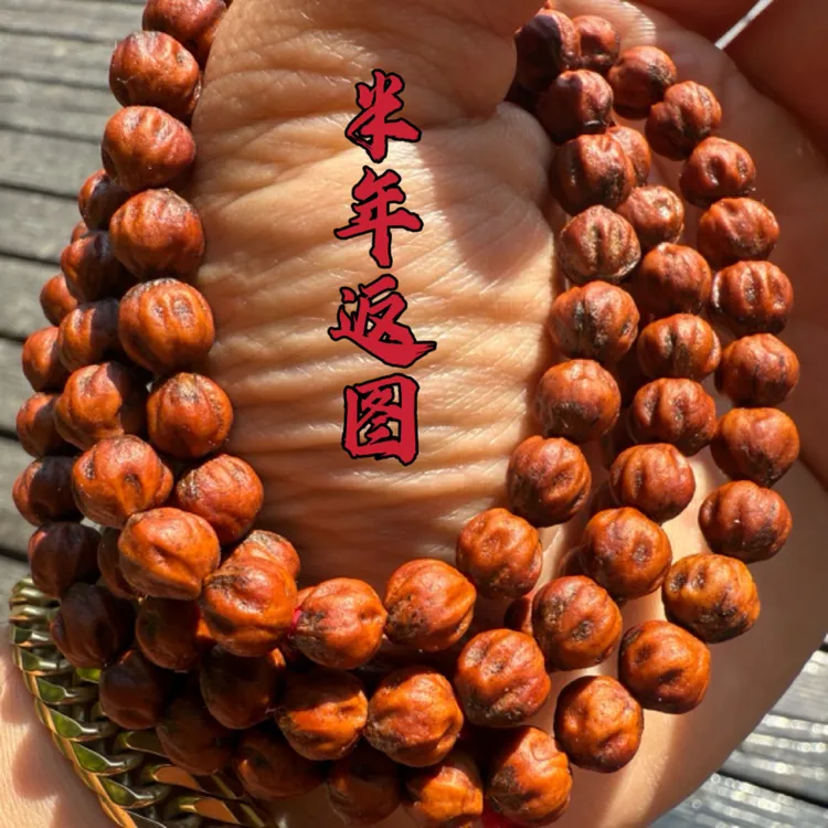 【枭】四代头牌热振红芽原桩深坑鬼脸 走色巨快球型柏香籽 百香籽