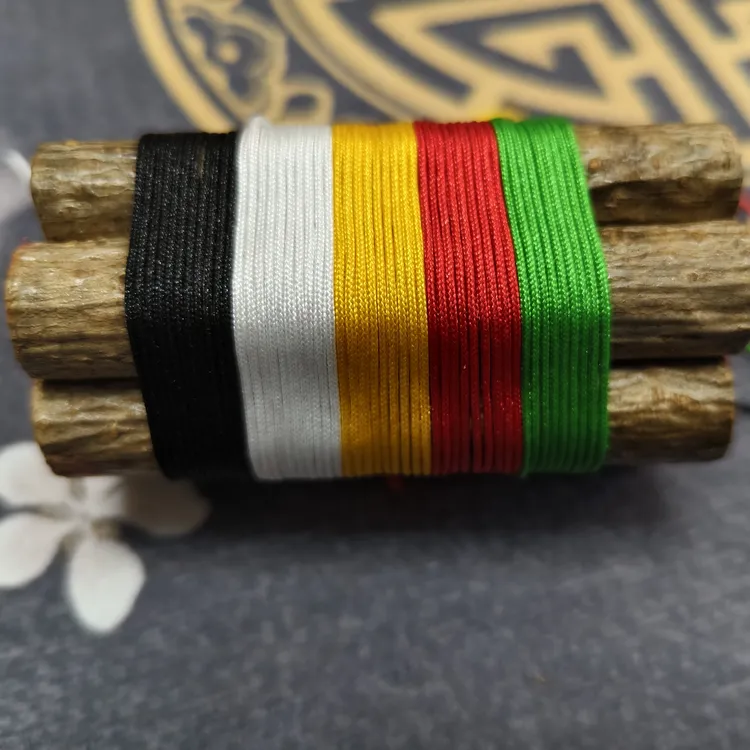 爆款手工编织桃木枝五彩绳挂件平安吉祥摆件