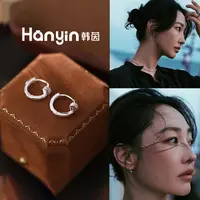 铜合金合成锆石耳饰 小巧精致光面钉子耳扣个性设计感简约耳饰AAA